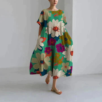 Zara Abito Donna – Stampa Floreale Elegante, Comfort Traspirante & Taglio Casual