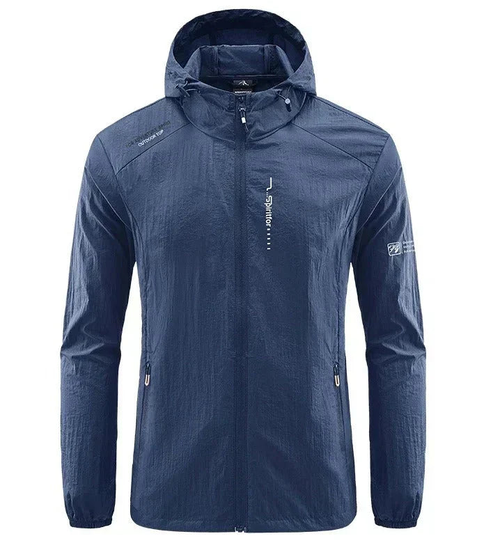 Giacca Estiva con Cappuccio Ultra Leggera da Uomo – Antivento e Protezione Solare