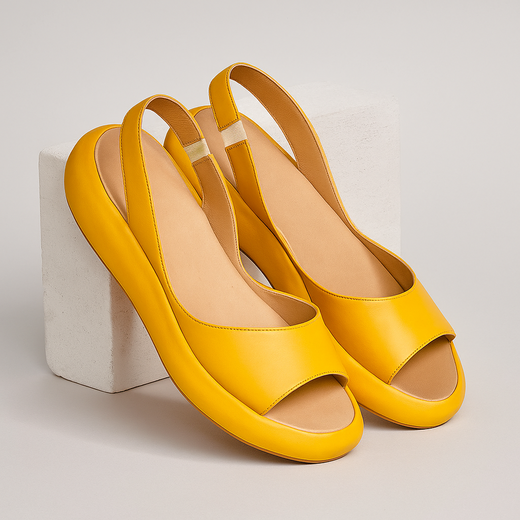 Sandali Bassi Slingback a Punta Aperta da Donna